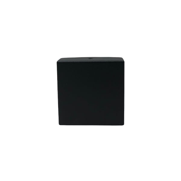 4In. X 4In. Low-Profile Eazy-Cap, Gal. Steel Power Coated Black, Fits Over 4in X 4in Nominal Posts